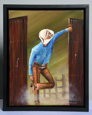 “Dusty”: framed, 11x14 original art