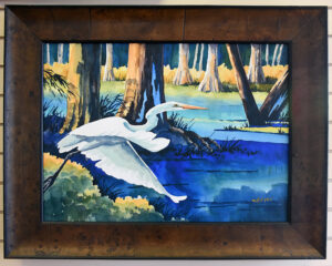 “In The Bayou”; approximately 30x24, original art signed by artist, Bill Cashman