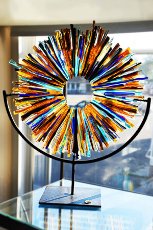“Starburst” – Fused Glass on stand