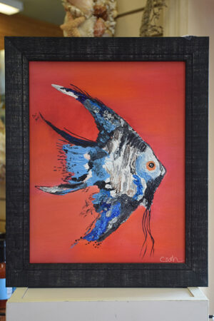 “The Fish” – original painting, framed