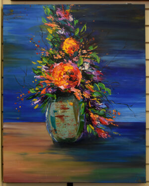 “Vase of Color”, original art, hand-signed by artist, Lisa Autry.